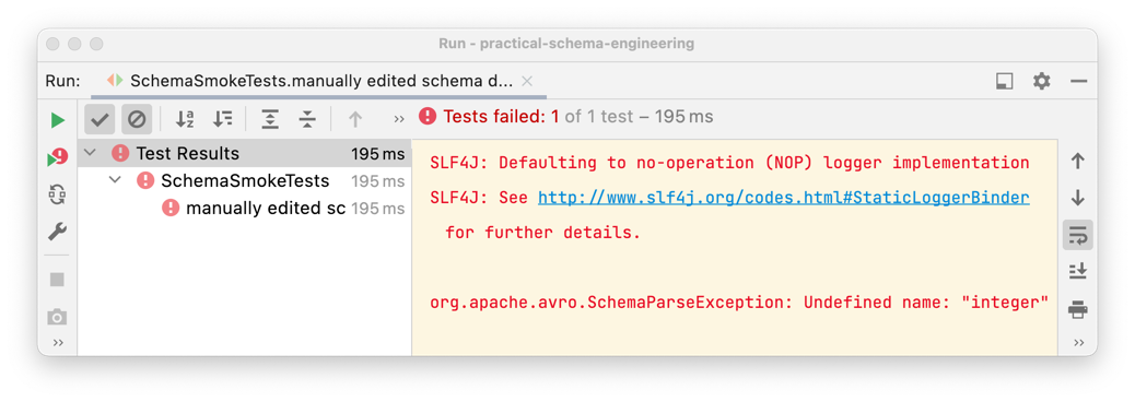 failed schema smoke test